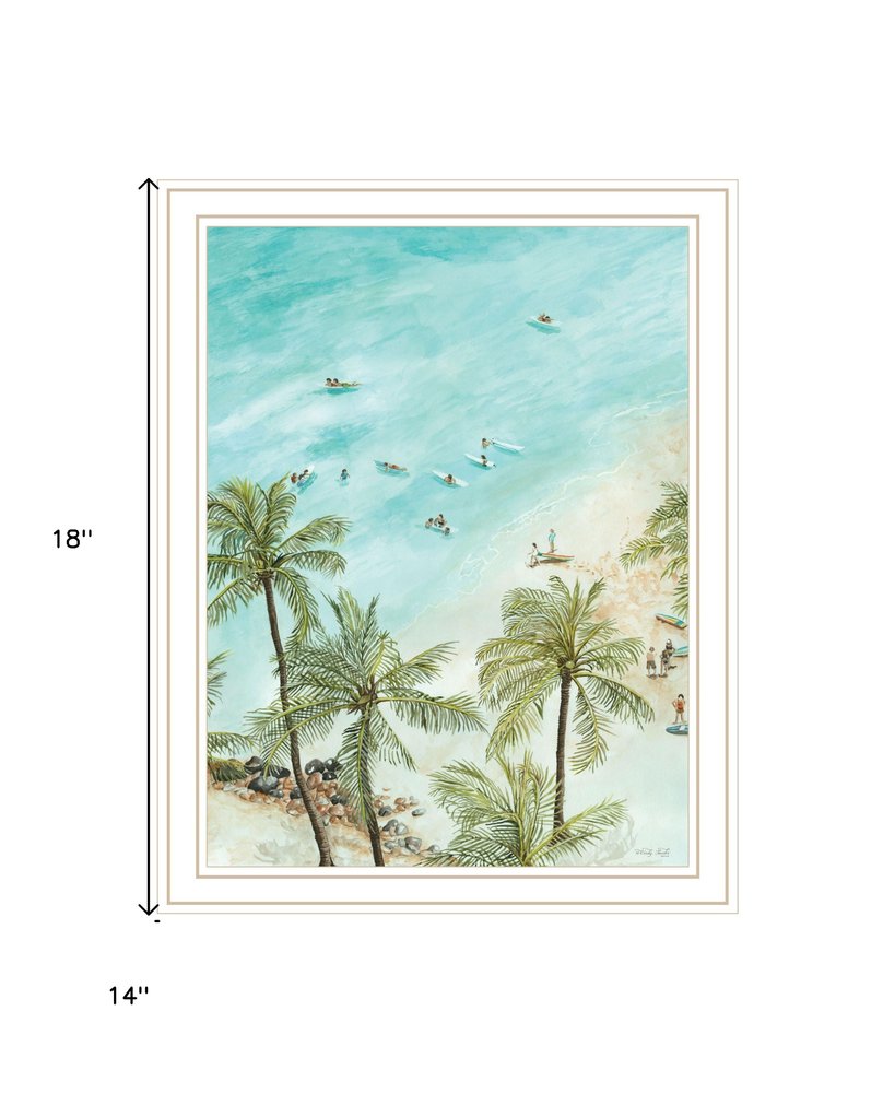 SURFING FROM AFAR Black Framed Print Wall Art HomeRoots