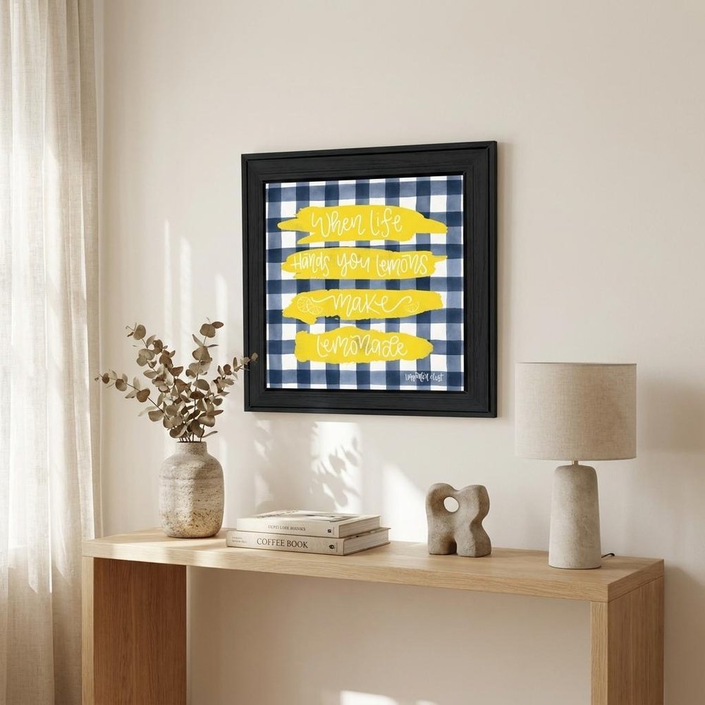 Make Lemonade Black Framed Print Wall Art HomeRoots