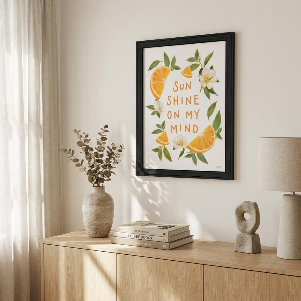 Sun Shine on My Mind Black Framed Print Wall Art HomeRoots