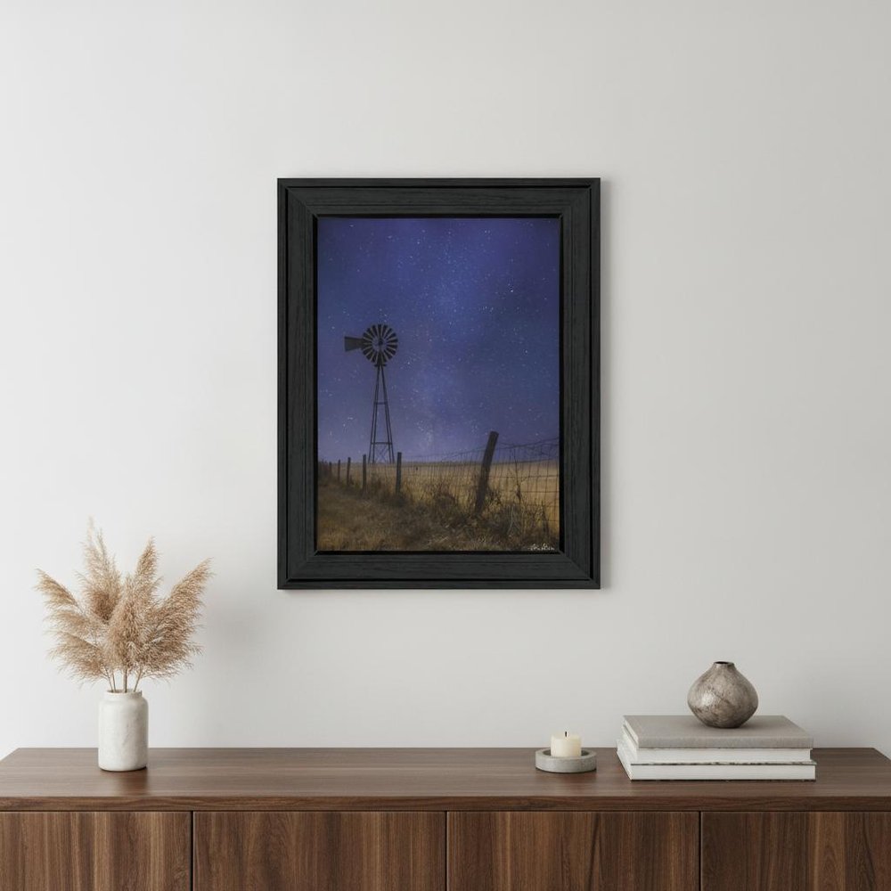Starlit Night Black Framed Print Wall Art HomeRoots