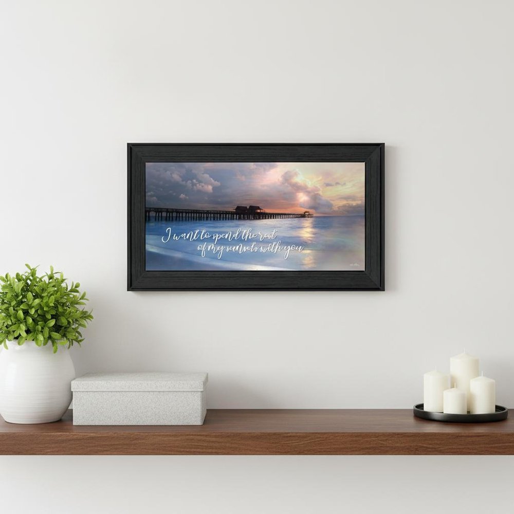 Rest of My Sunsets Black Framed Print Wall Art HomeRoots