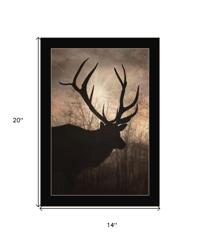 Elk Sunrise Black Framed Print Wall Art HomeRoots