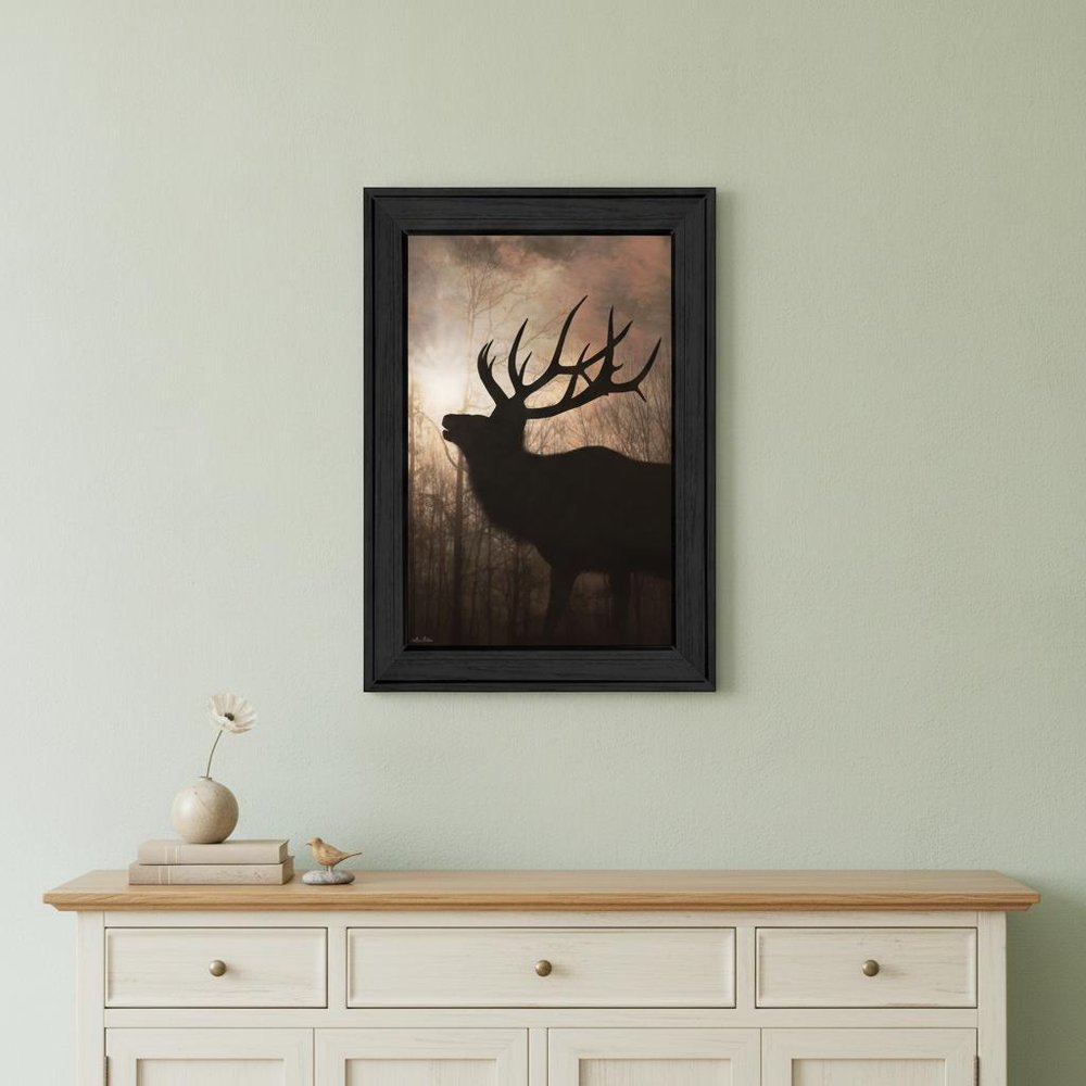 Elk Sunrise Black Framed Print Wall Art HomeRoots