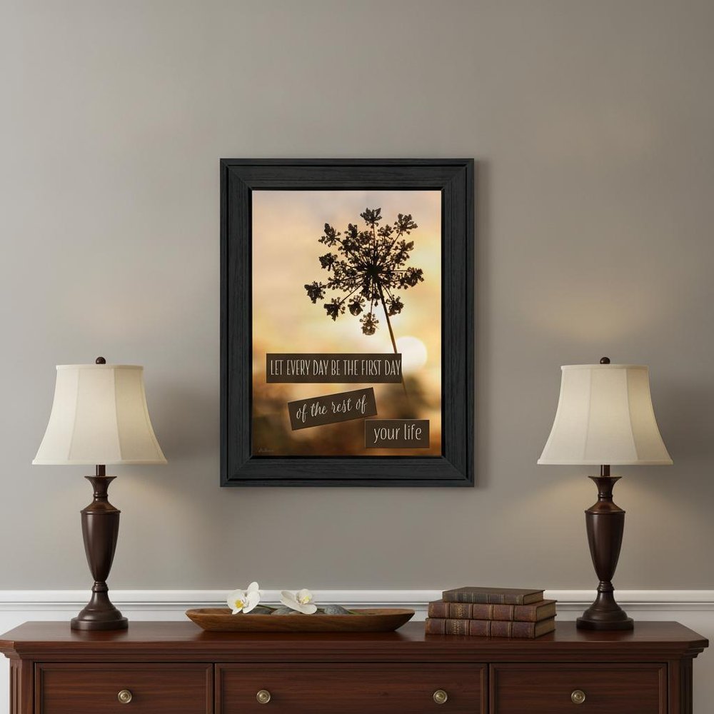The First Day Black Framed Print Wall Art HomeRoots
