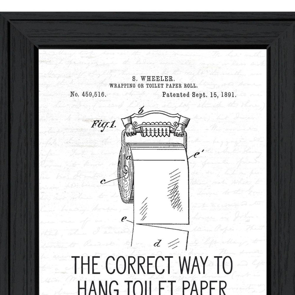 Correct Way to Hang Toilet Paper Black Framed Print Bathroom Wall Art HomeRoots