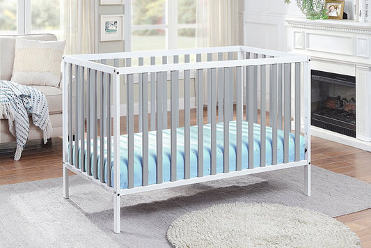 Gray and White Solid and Manufactured Wood Standard Three In One Convertible Crib HomeRoots