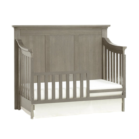Ash Gray Solid and Manufactured Wood Standard Four In One Convertible Crib HomeRoots