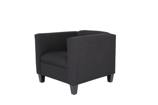 30" Dark Gray Upholstered Tufted Arm Chair HomeRoots