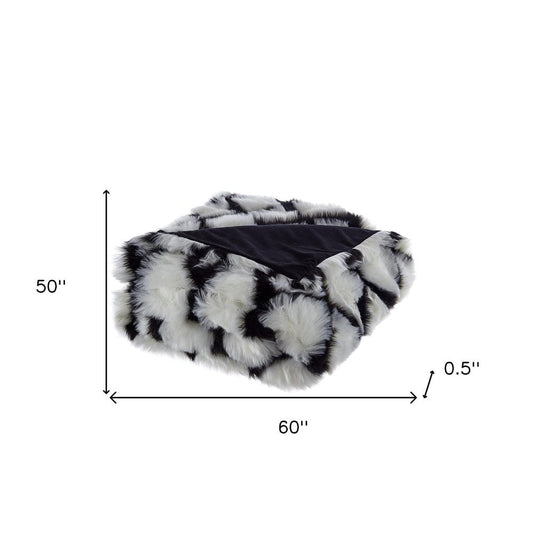 60" X 50" Blush Knitted Acrylic Geometric Throw Blanket HomeRoots