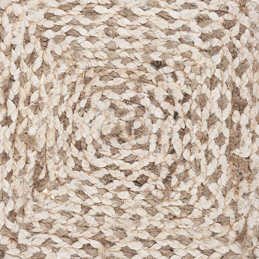 15" Set of Four Ivory And Natural Jute Square Placemats HomeRoots