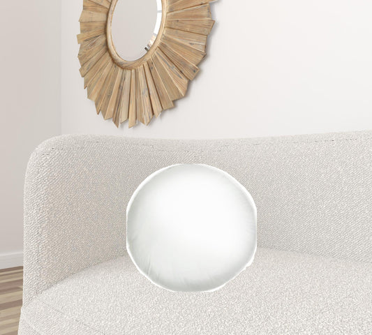 18" X 18" White Round Polyester Blown Seam Pillow Insert FurniFindUSA