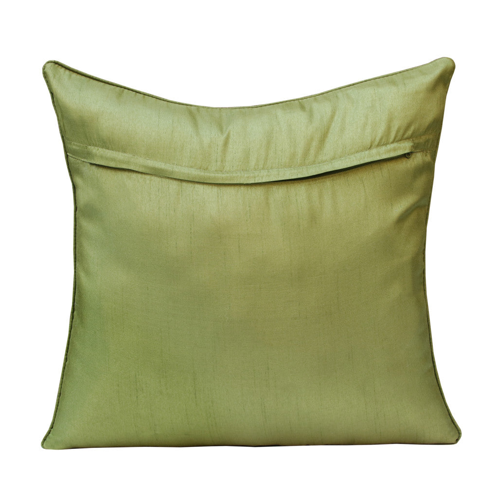 Set of Two 20" X 20" Green and Yellow Botanical Polyester Zippered Pillow FurniFindUSA