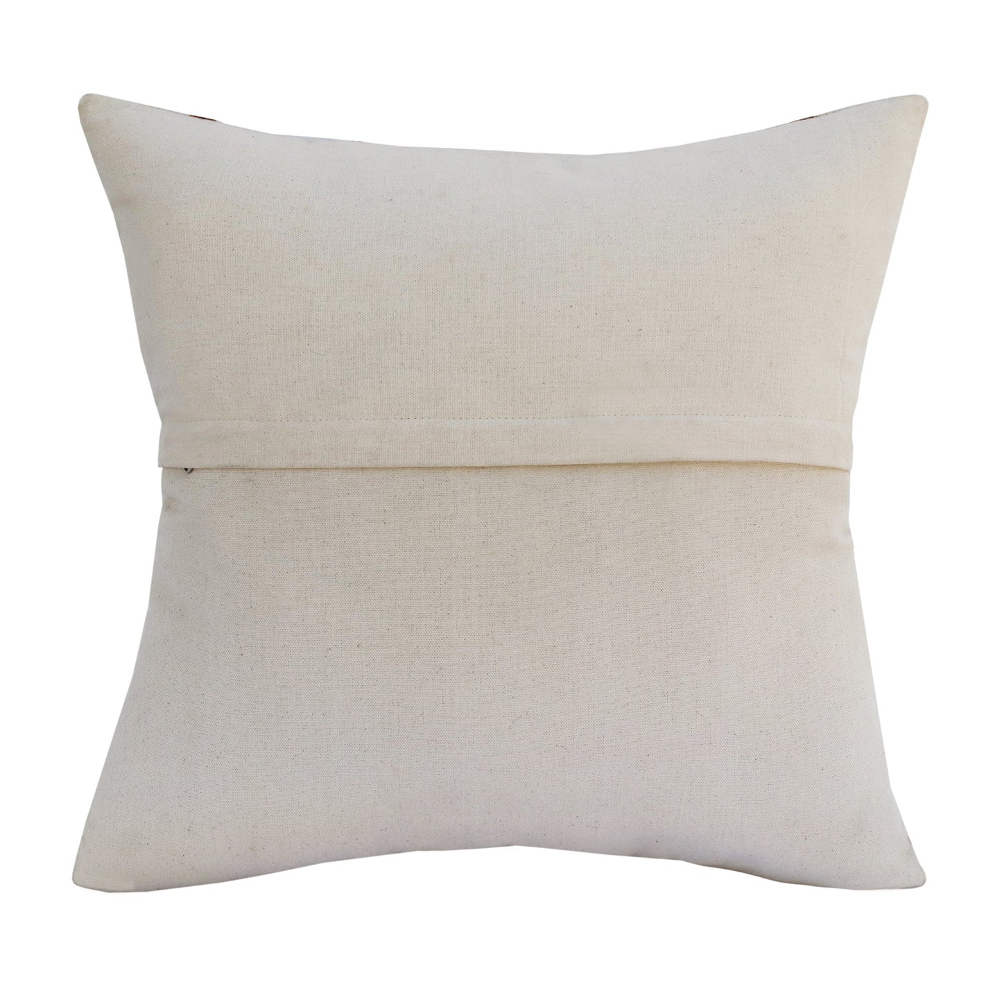 20" X 20" Brown and Ivory Striped Faux Leather Zippered Pillow FurniFindUSA