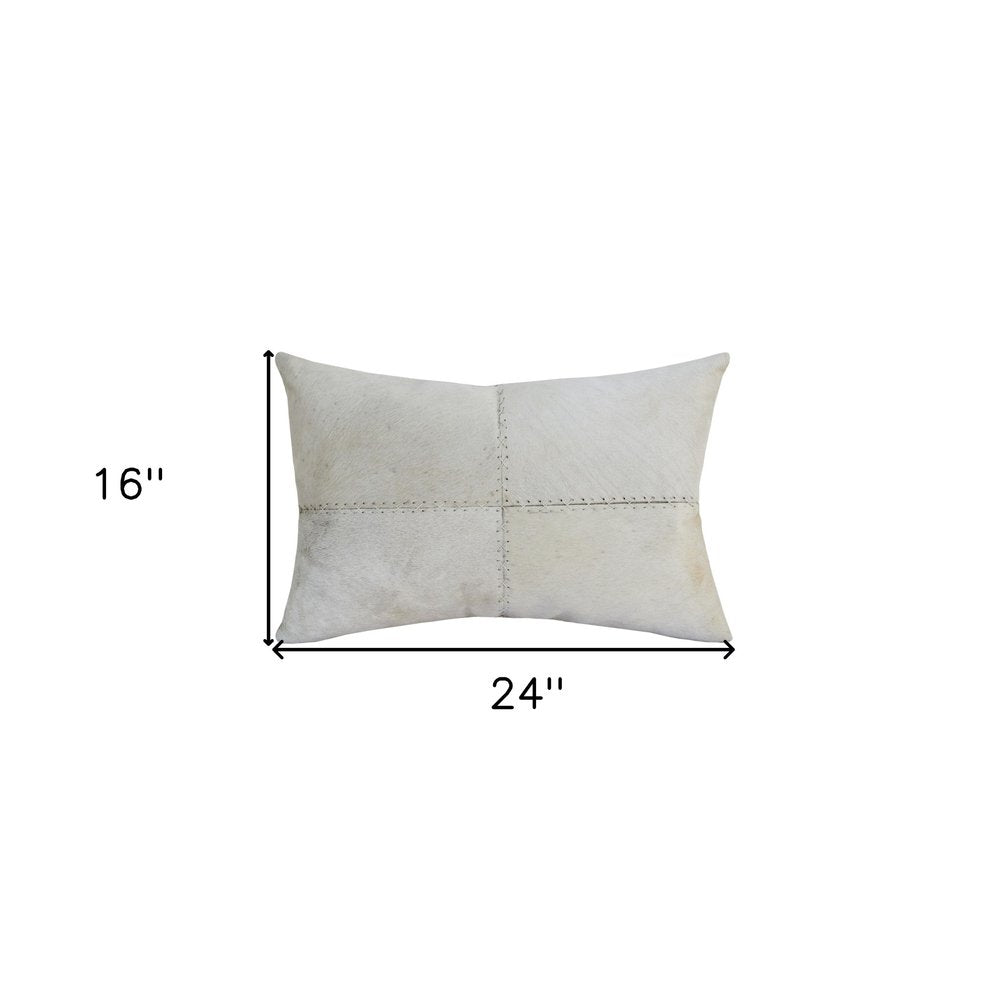 Ivory Lumbar Throw Pillow HomeRoots