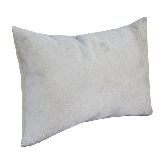 16" X 24" Ivory Faux Leather Zippered Pillow FurniFindUSA