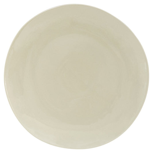 White and Natural Sixteen Piece Round Ceramic Service For Four Dinnerware Set HomeRoots