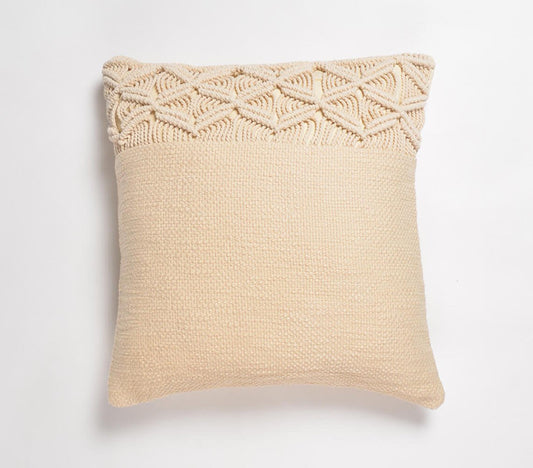 18" White Cotton Throw Pillow Cover FurniFindUSA