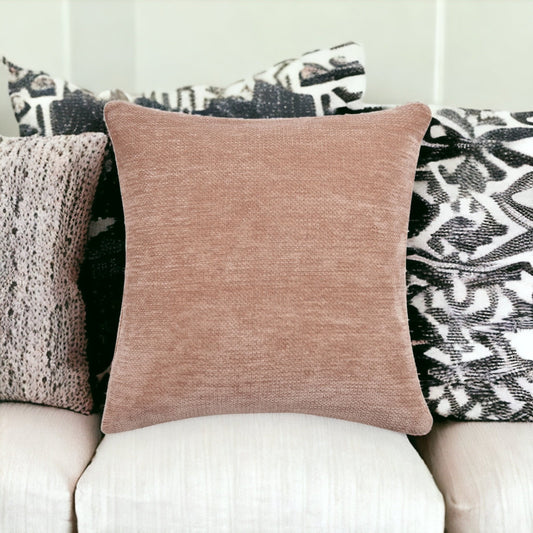 20" X 20" Beige Chenille Zippered Pillow FurniFindUSA