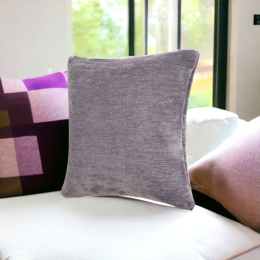 20" X 20" Gray Chenille Zippered Pillow FurniFindUSA