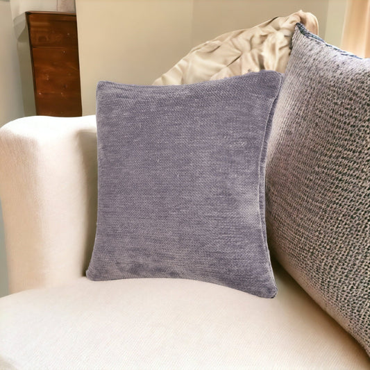 24" X 24" Gray Chenille Zippered Pillow FurniFindUSA