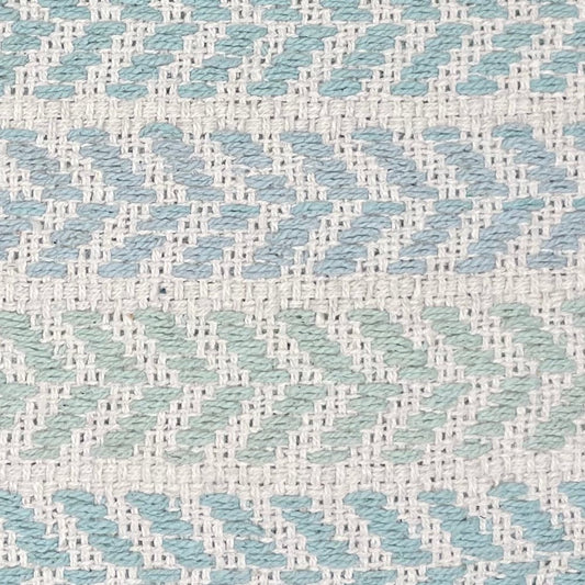 Set of Two 18" X 18" Blue Beach Chevron Cotton Zippered Pillow