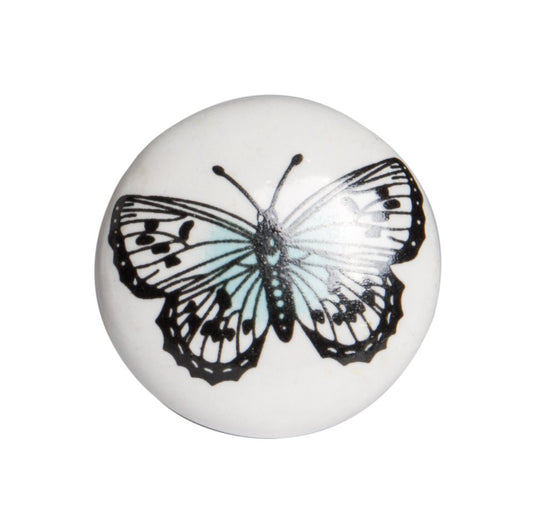 Set of Eight Black And White Ceramic And Metal Drawer Pull Knobs HomeRoots