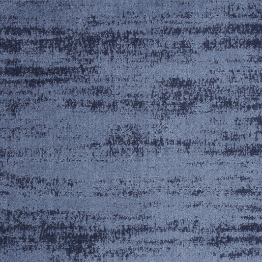 5' X 7' Denim Blue And Navy Blue Abstract Indoor Outdoor Area Rug