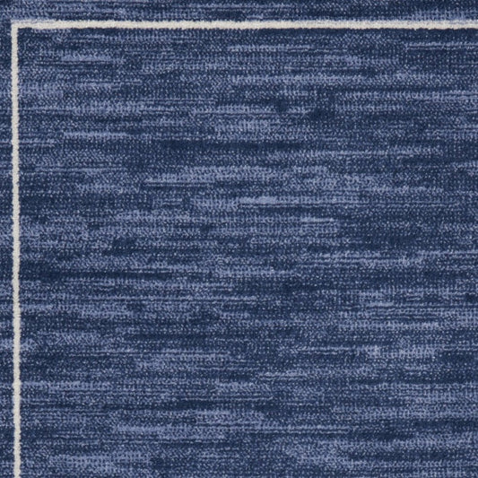 3' X 5' Navy Blue And Ivory Indoor Outdoor Area Rug
