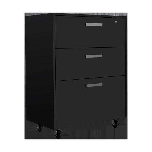 28" Black Wall mounted Accent Cabinet With Nine Shelves And Three Drawers HomeRoots