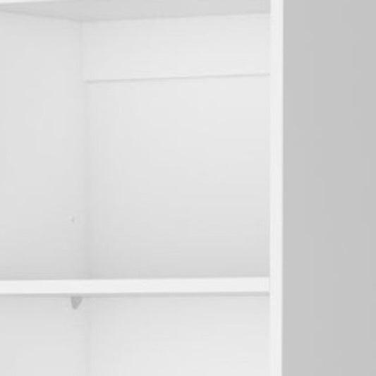 71" White Wood Five Tier Bookcase HomeRoots