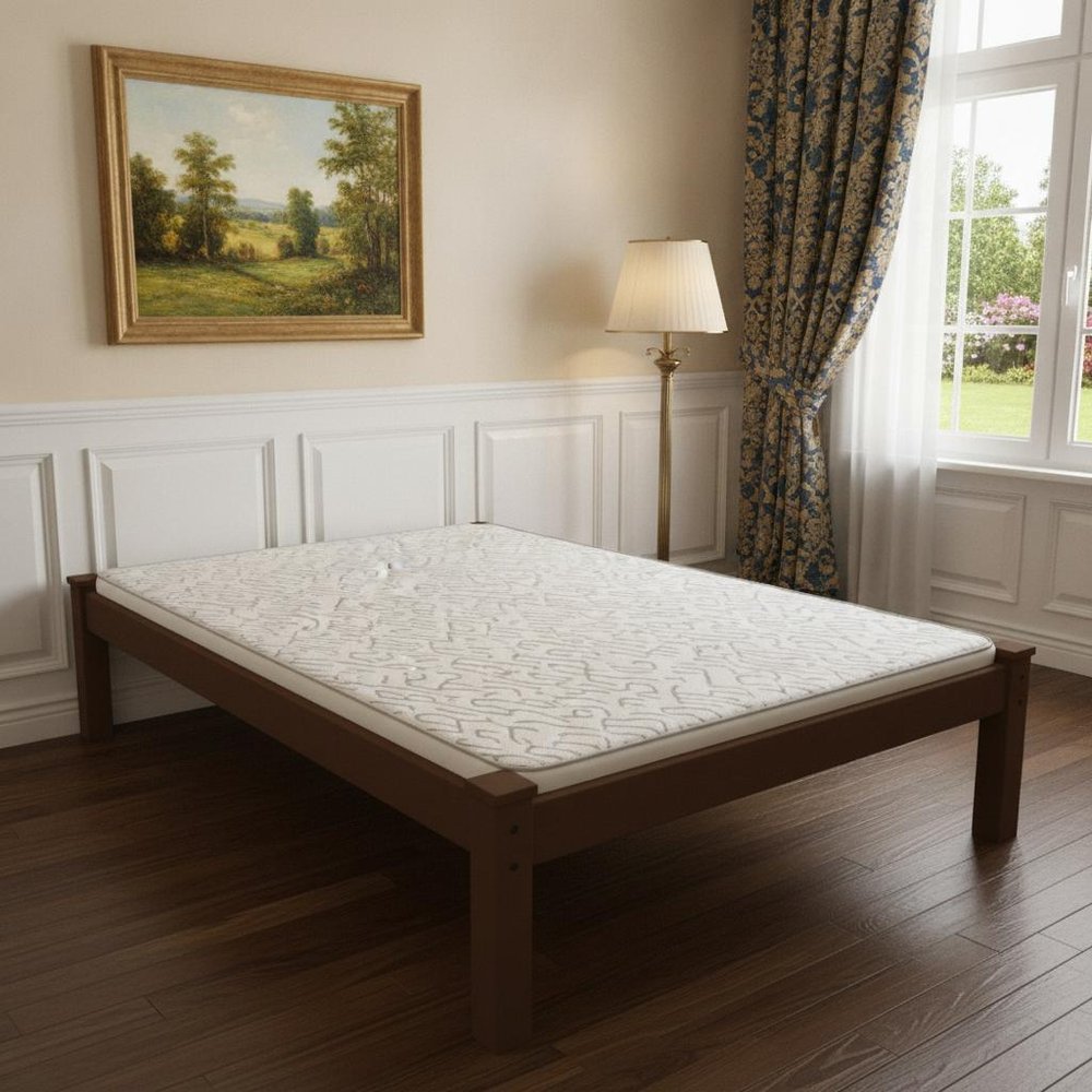 Brown Solid Wood Twin Bed Frame HomeRoots