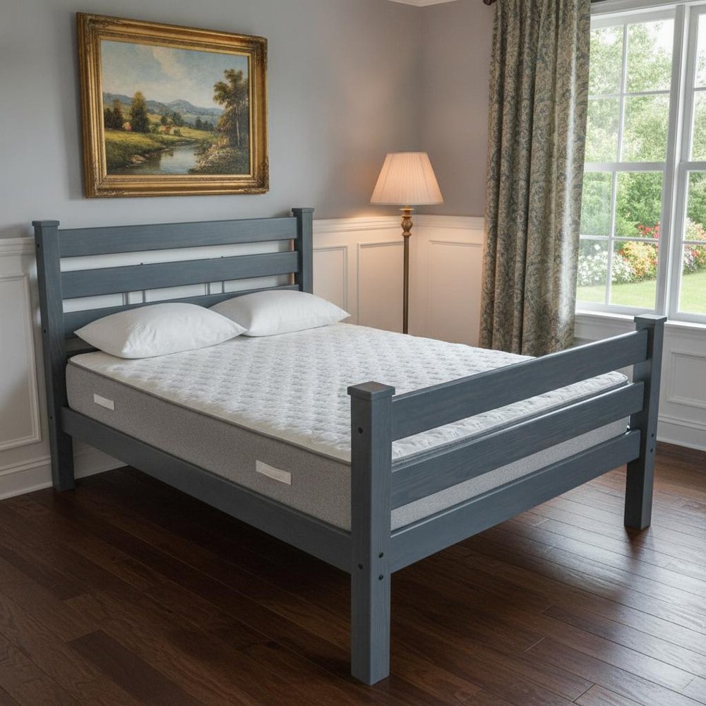 Gray Solid Wood Twin Bed Frame HomeRoots