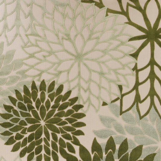 9' X 12' Ivory And Green Floral Indoor Outdoor Area Rug HomeRoots