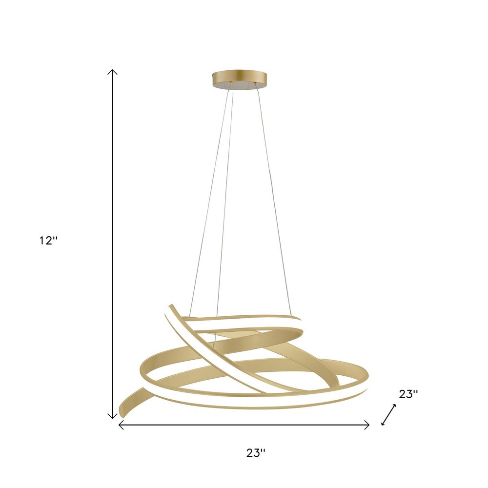 Gold Metal LED Dimmable Smart Enabled Chandelier HomeRoots
