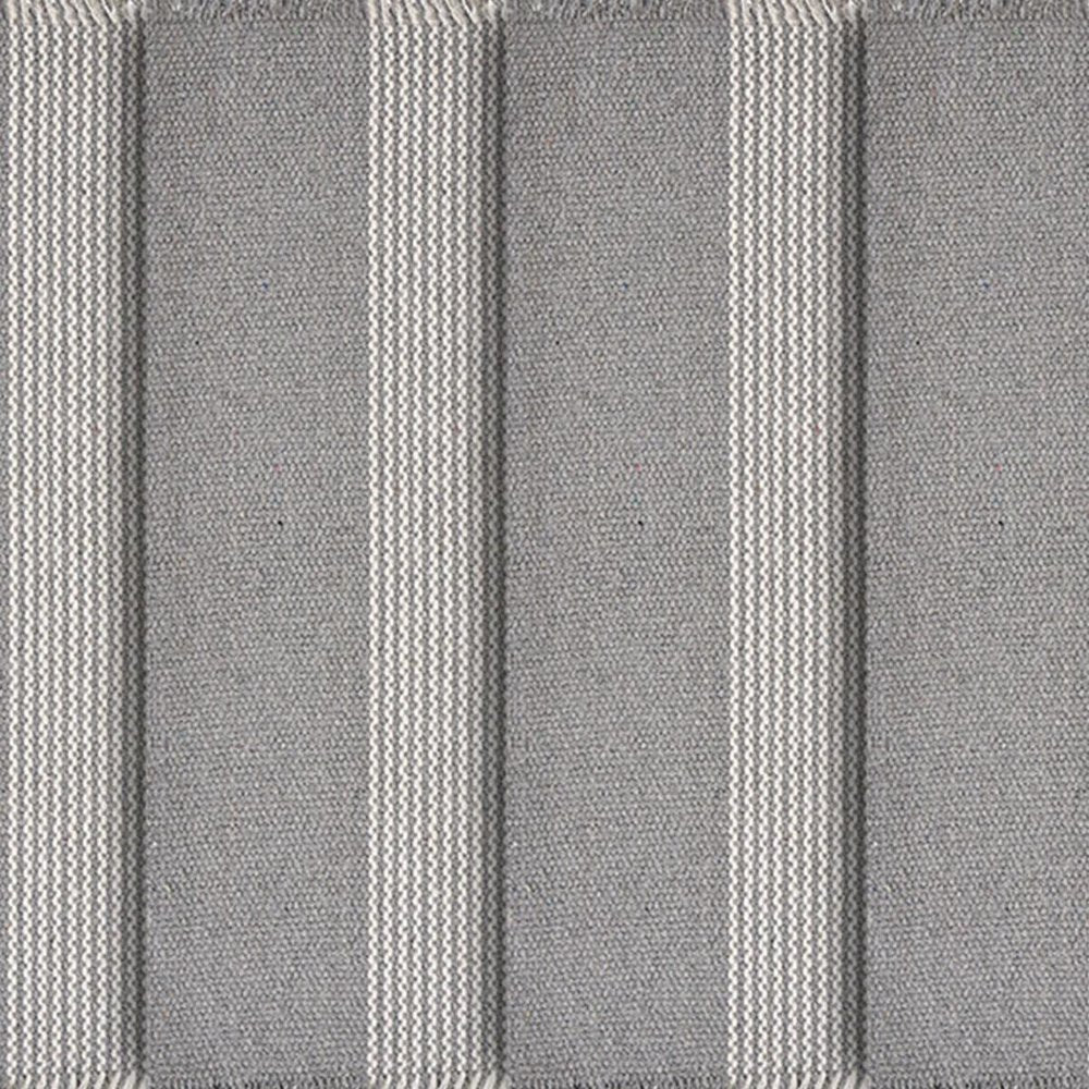 19" Set of Four Gray And White Striped Cotton Placemats HomeRoots