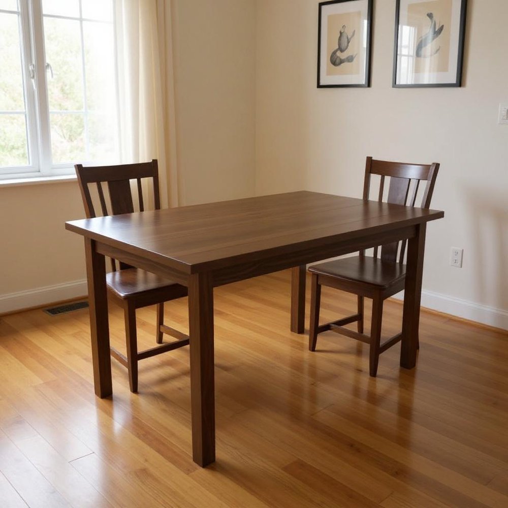 60" Raw Umber Solid Wood Dining Table HomeRoots