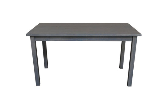 60" Dark Gray Solid Wood Dining Table HomeRoots