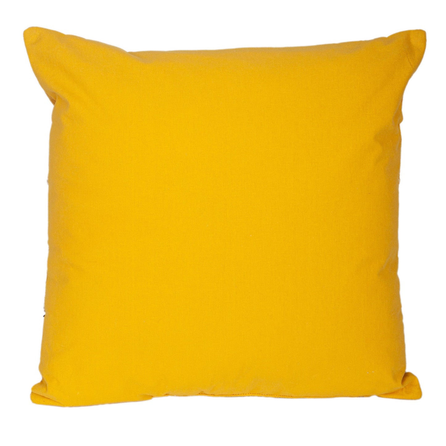 18" Yellow Striped Cotton Throw Pillow With Texture FurniFindUSA