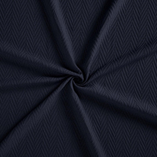 Queen Navy Blue Cotton Woven Chevron Blanket HomeRoots