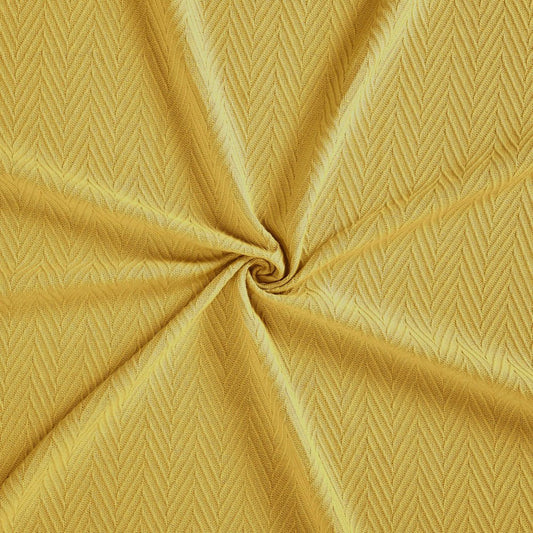 King Gold Cotton Woven Chevron Blanket HomeRoots