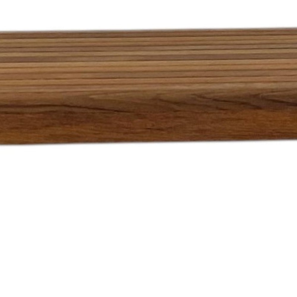 16" X 28" Brown Teak Wall Mount Rectangular Shower Bench