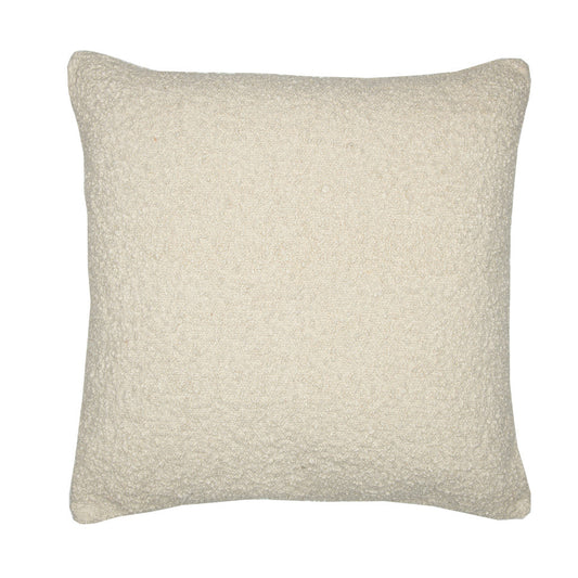 20" Ivory Throw Pillow With Shag FurniFindUSA