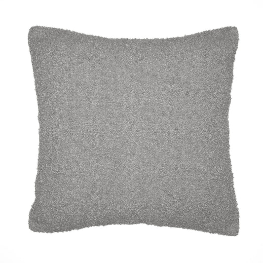 20" Gray Throw Pillow With Shag FurniFindUSA