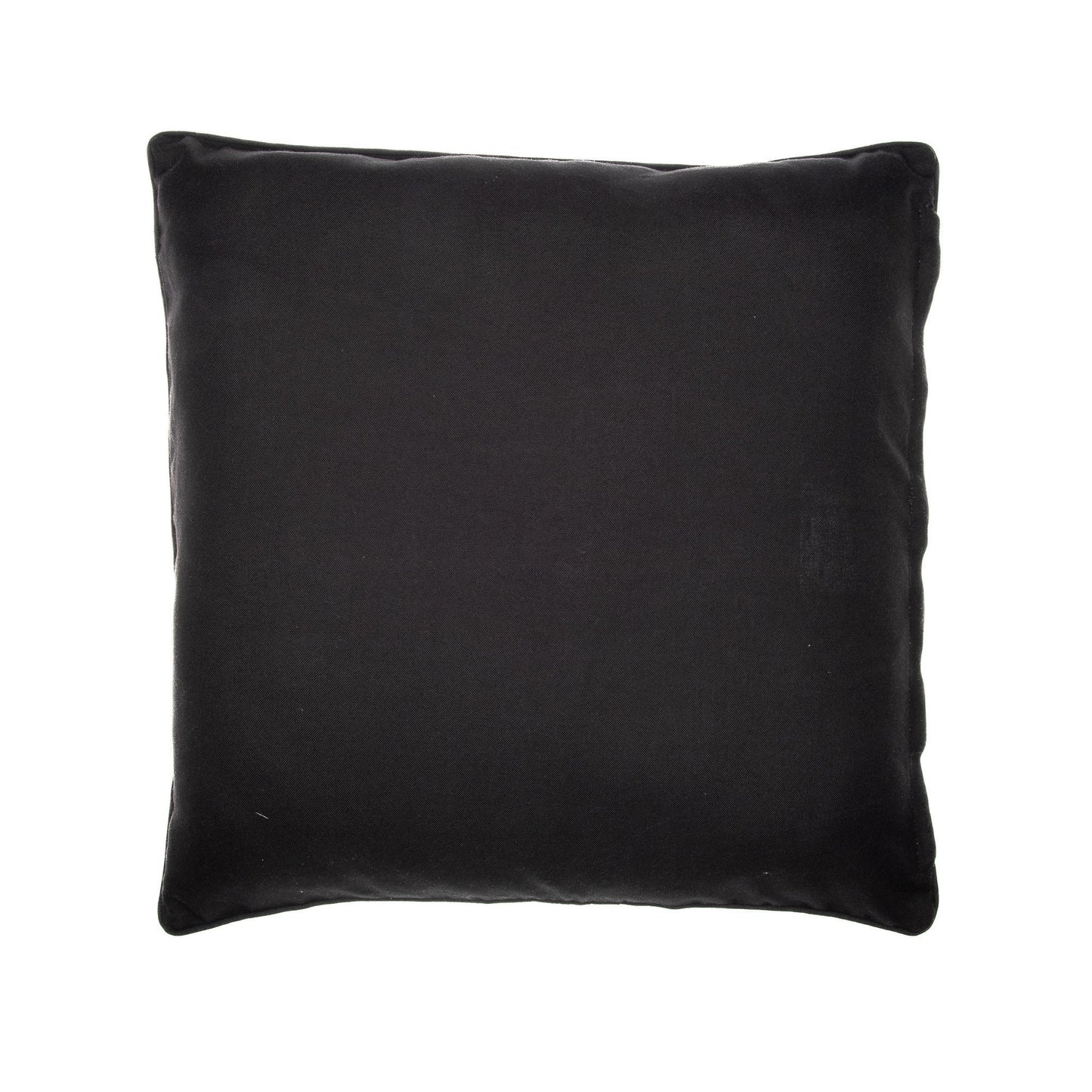 20" Beige and Black Tropical Throw Pillow With Embroidery FurniFindUSA