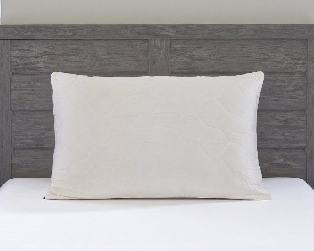 Cotton Wool Hypoallergenic Standard Size Bed Pillow HomeRoots