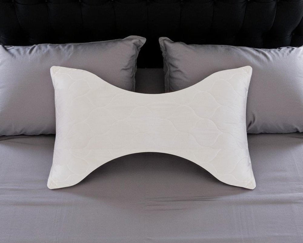 Cotton Wool Hypoallergenic Ergonomic Standard Size Bed Pillow HomeRoots