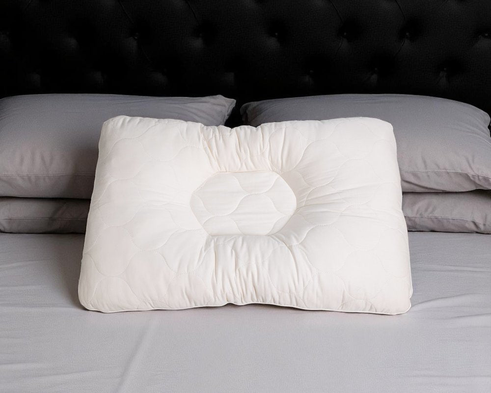 Cotton Latex Foam And Wool Firm Hypoallergenic Queen Size Bed Pillow HomeRoots