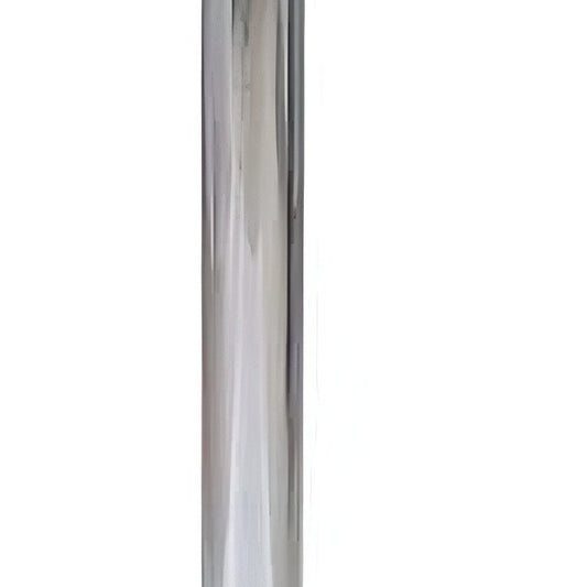 24" White and Silver Rounded Wood and Iron Bar Table HomeRoots