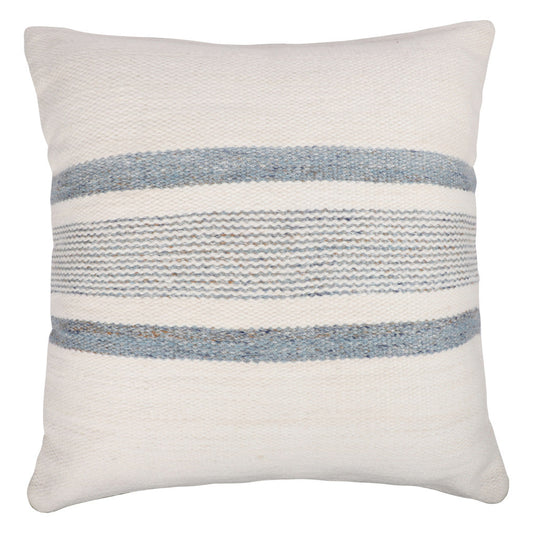 20" Blue and White Striped Throw Pillow FurniFindUSA