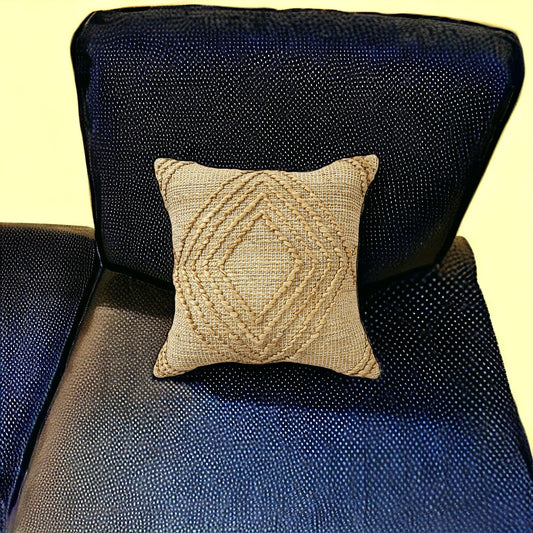 22" X 22" Brown Jute Pillow With Unavailable Edges FurniFindUSA